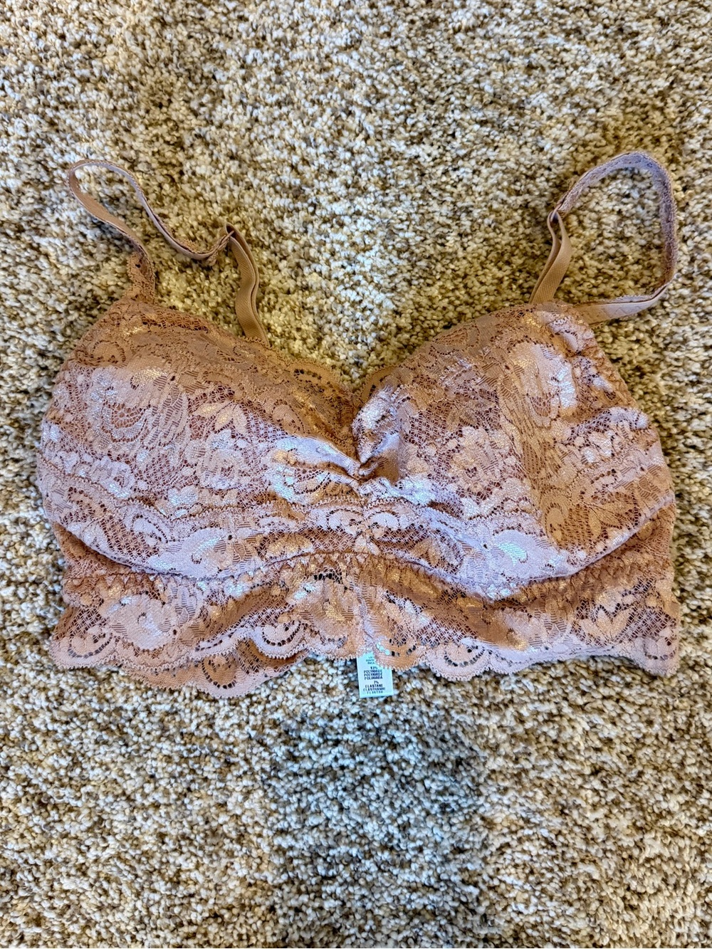 Cosabella Never Say Never Padded Bralette Nude Pink Size S